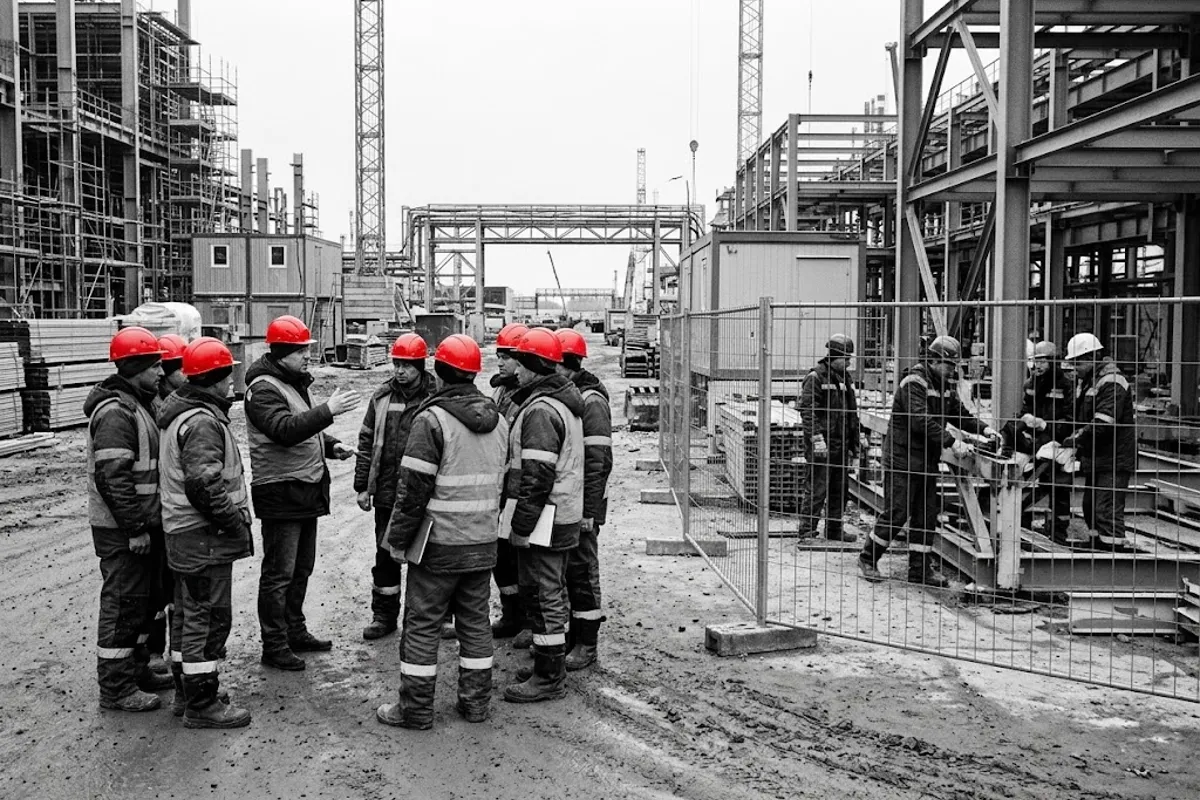 Одна площадка, две бригады: под руководством мастера заказчика и отдельная бригада подрядчика