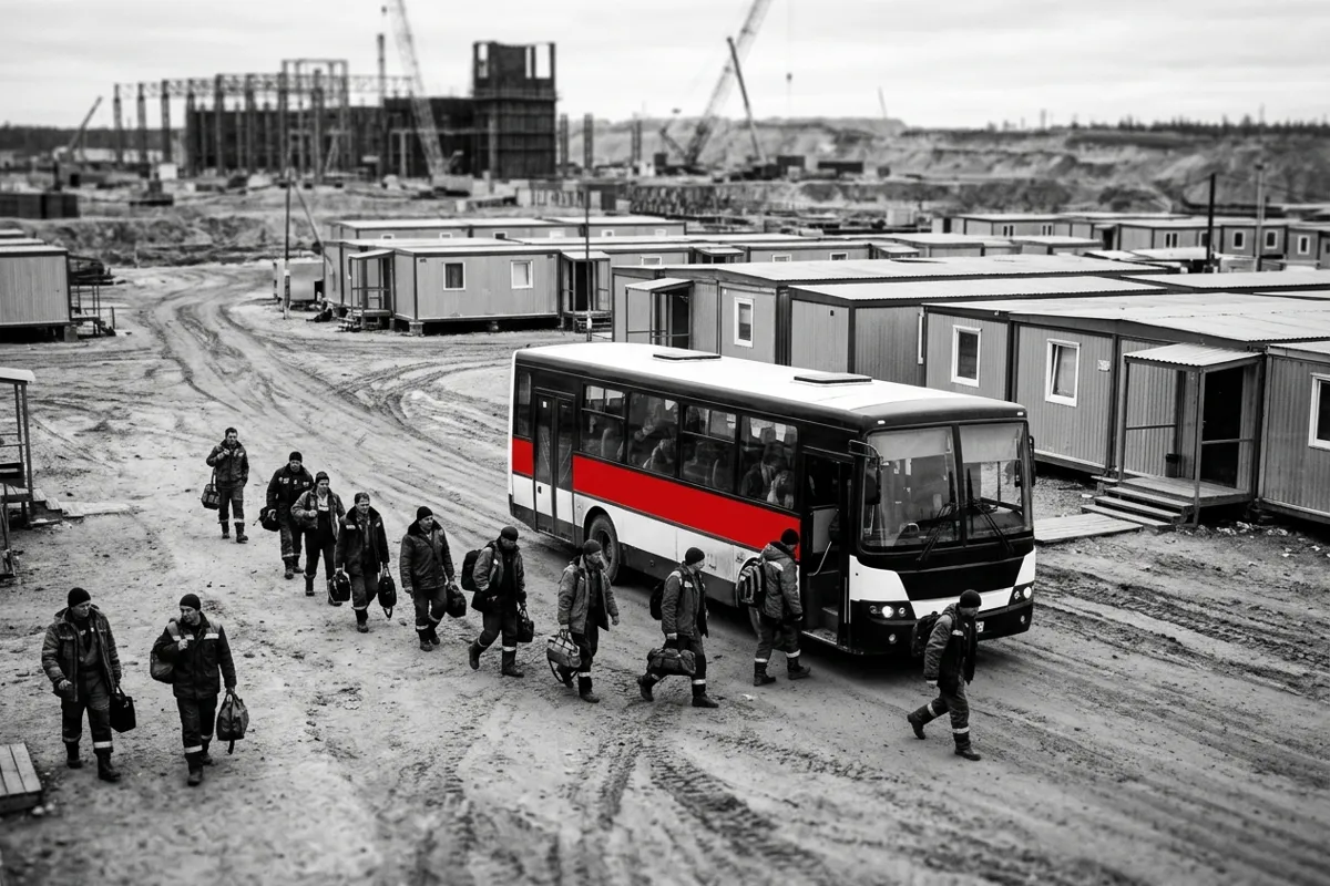 Вахтовики заезжают на объект
